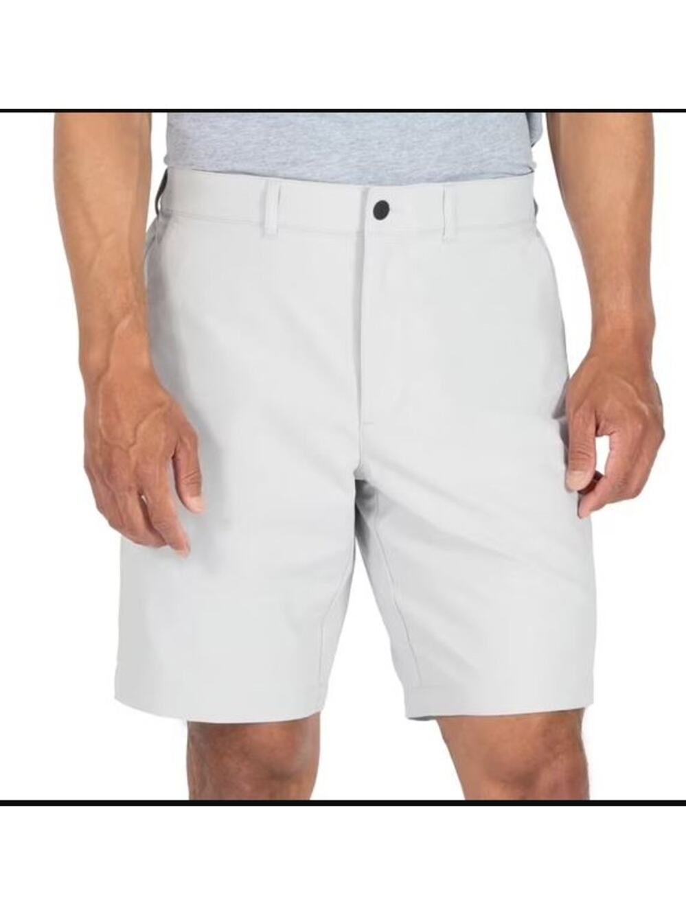 NWT Men's Gerry Comfort Stretch Tech Short, Size 38, Light Gray, UV Protection